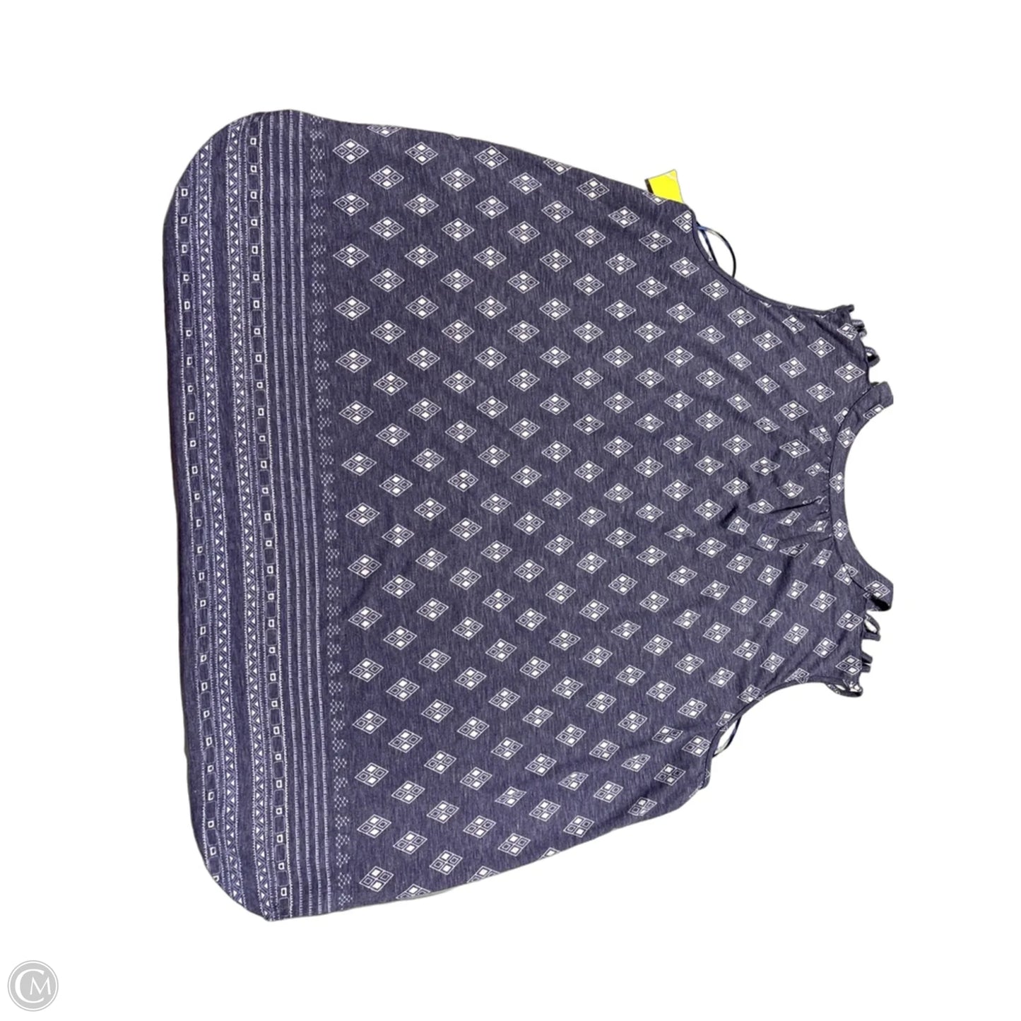 Tank Top By Cme In Blue & White, Size: 3x