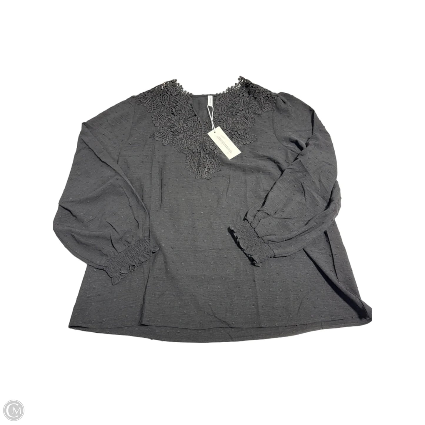 Top Long Sleeve By Cme In Black, Size: 2x
