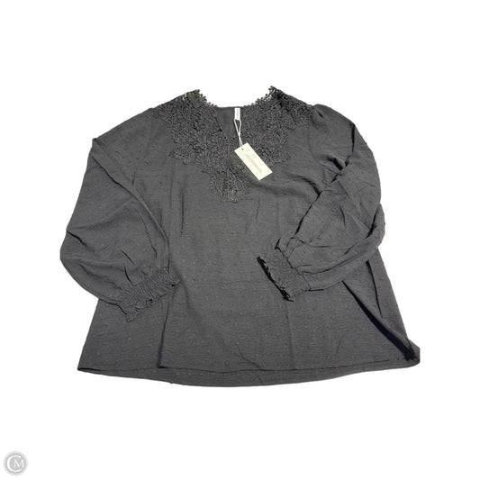 Top Long Sleeve By Cme In Black, Size: 2x