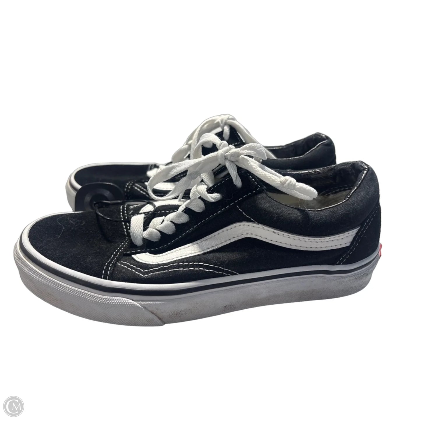 Shoes Sneakers By Vans In Black & White, Size: 5.5