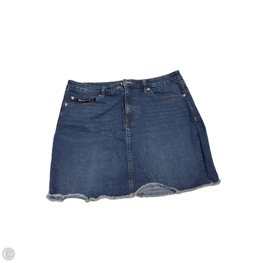 Skirt Mini & Short By Dkny City In Blue Denim, Size: Xl