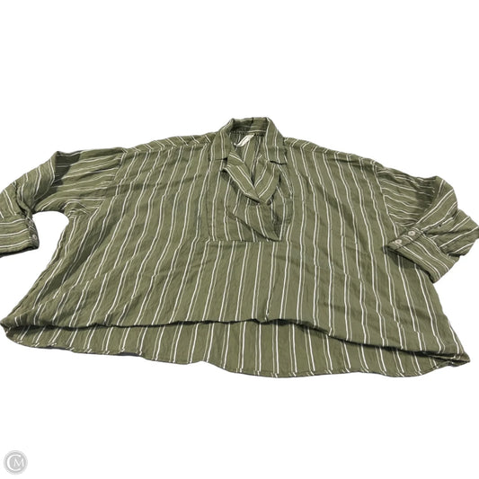 Top Long Sleeve By Anthropologie In Green, Size: Xs