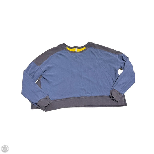 Top Long Sleeve By Free People In Blue & Yellow, Size: S