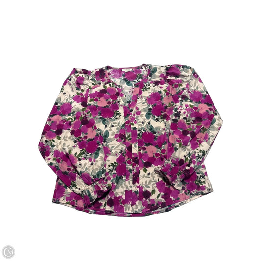 Top Long Sleeve By Jodifl In Floral Print, Size: S