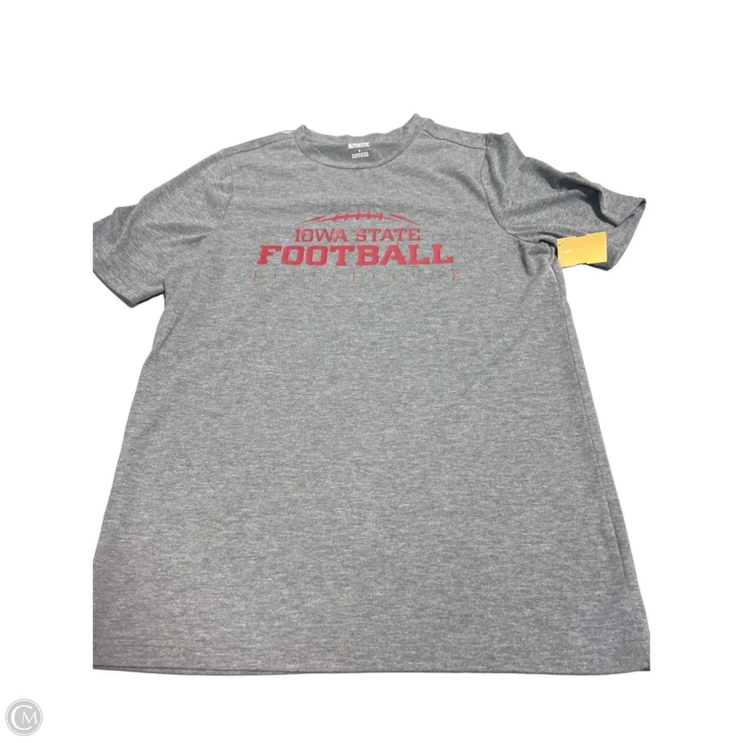 Top Short Sleeve By Authentic In Grey & Red, Size: S