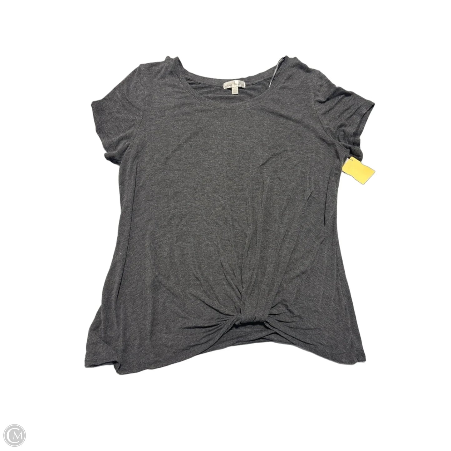 Top Short Sleeve By Nine Britton In Grey, Size: L