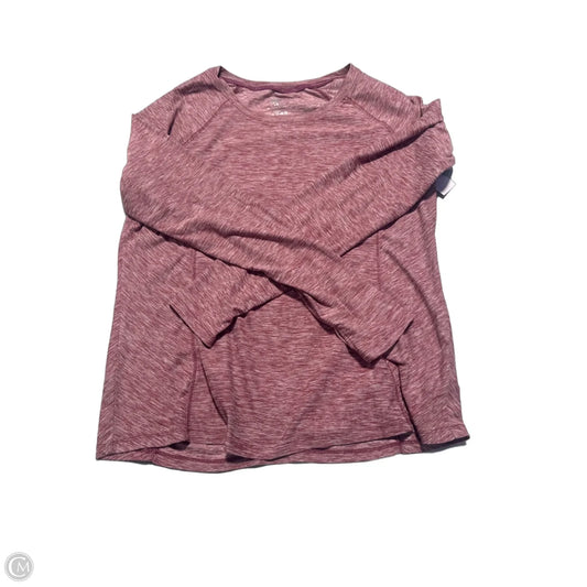Athletic Top Long Sleeve Collar By Rbx In Red, Size: L