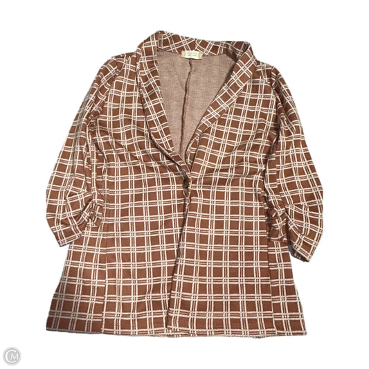 Blazer By Altard State In Brown & Cream, Size: M