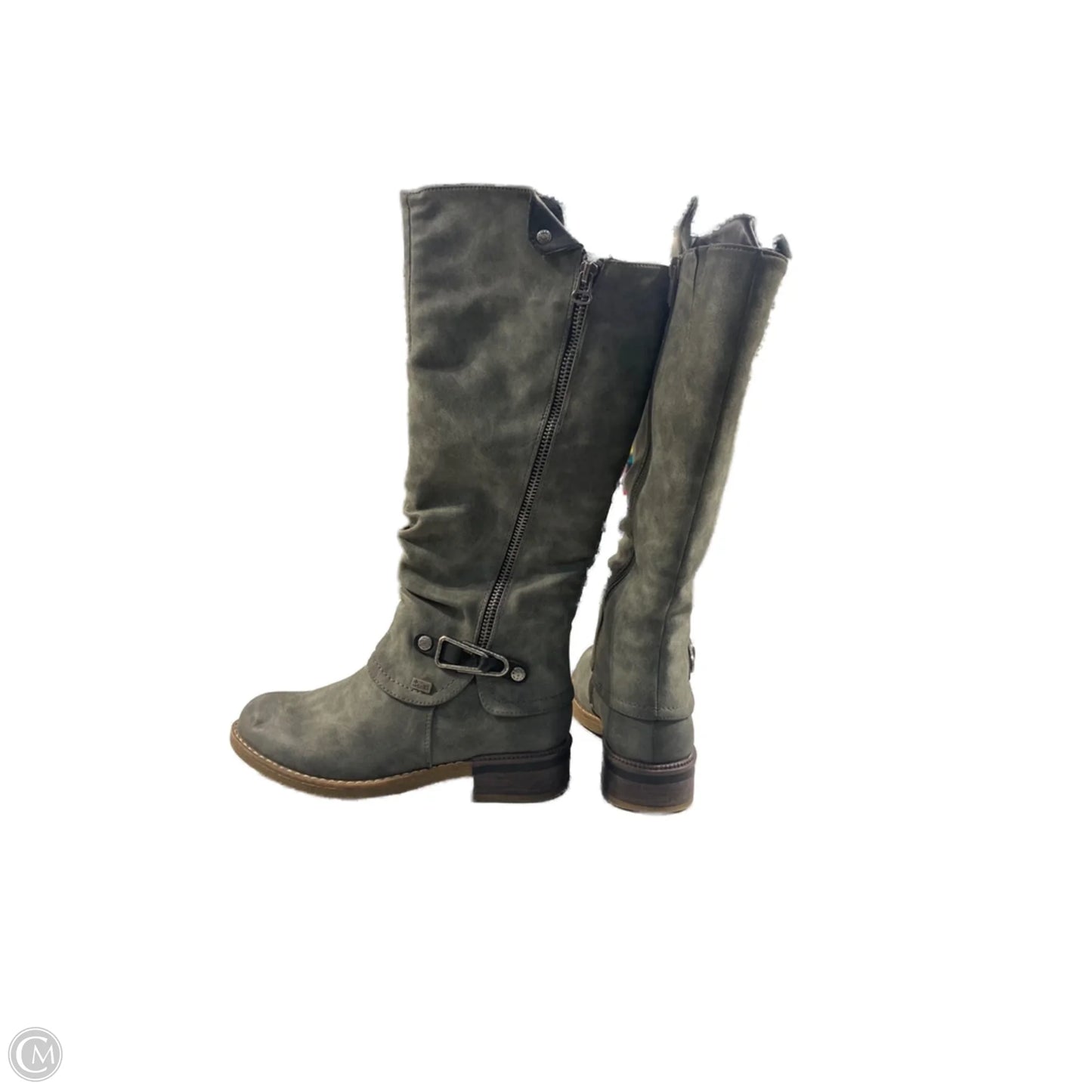 Boots Ankle Flats By Riekers In Grey, Size: 6