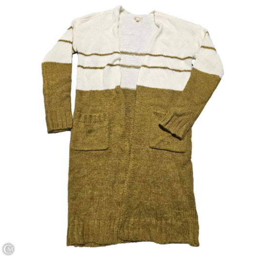 Cardigan By Hem & Thread In Brown & Cream, Size: S