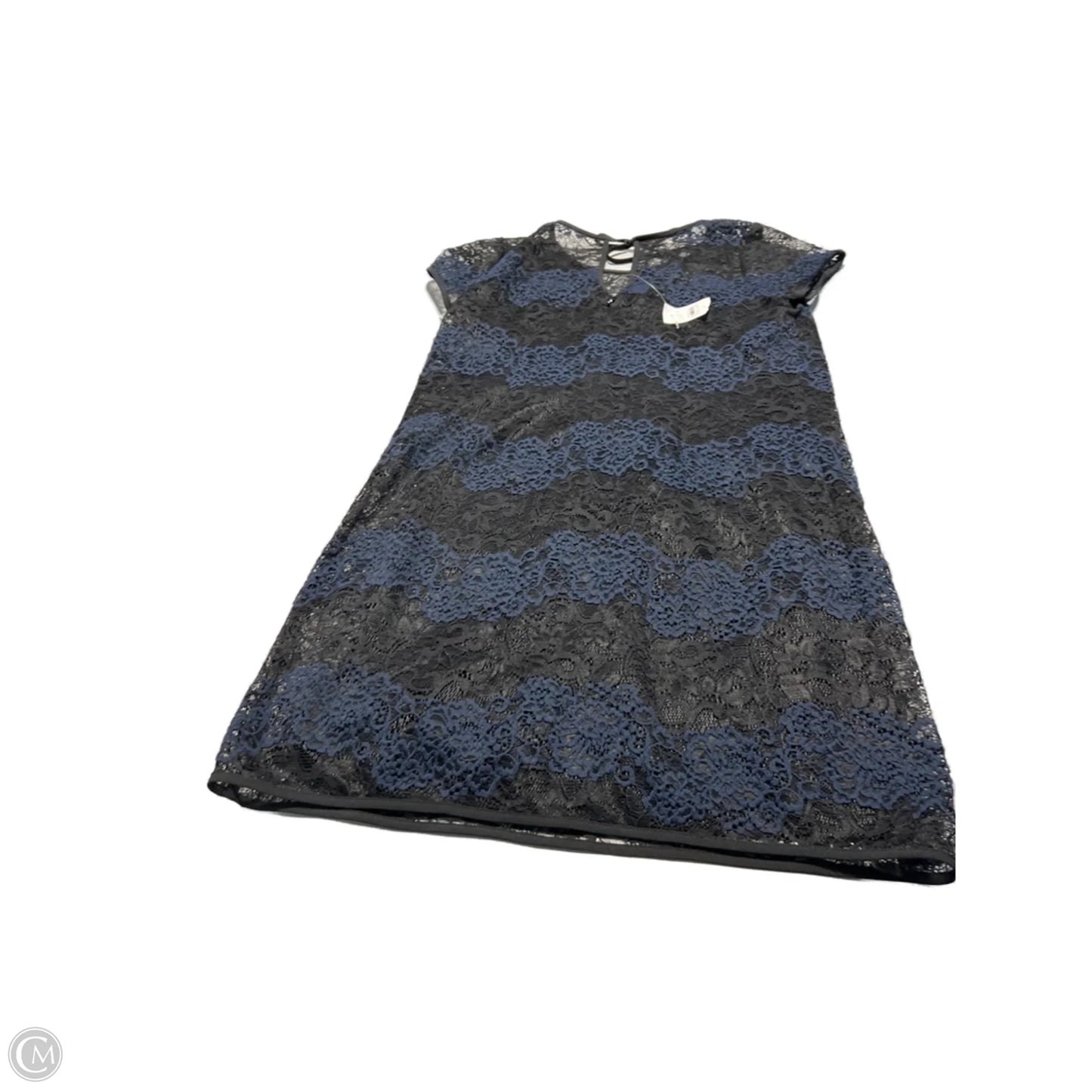 Dress Party Midi By Loft In Black & Blue, Size: M