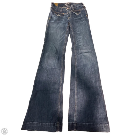 Jeans Flared By Ariat In Blue Denim, Size: 2