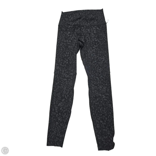 Athletic Leggings By Lululemon In Black & Grey, Size: M