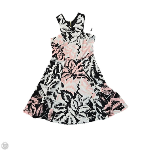 Dress Party Midi By Express In Black & Pink, Size: 6