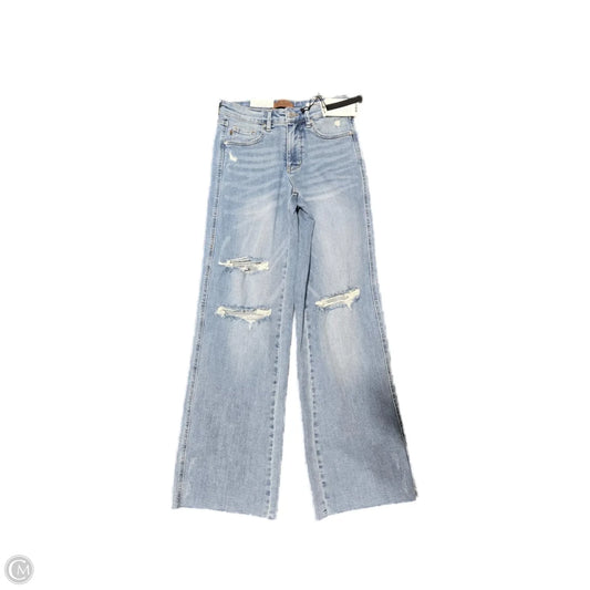Jeans Wide Leg By Judy Blue In Black Denim, Size: 2