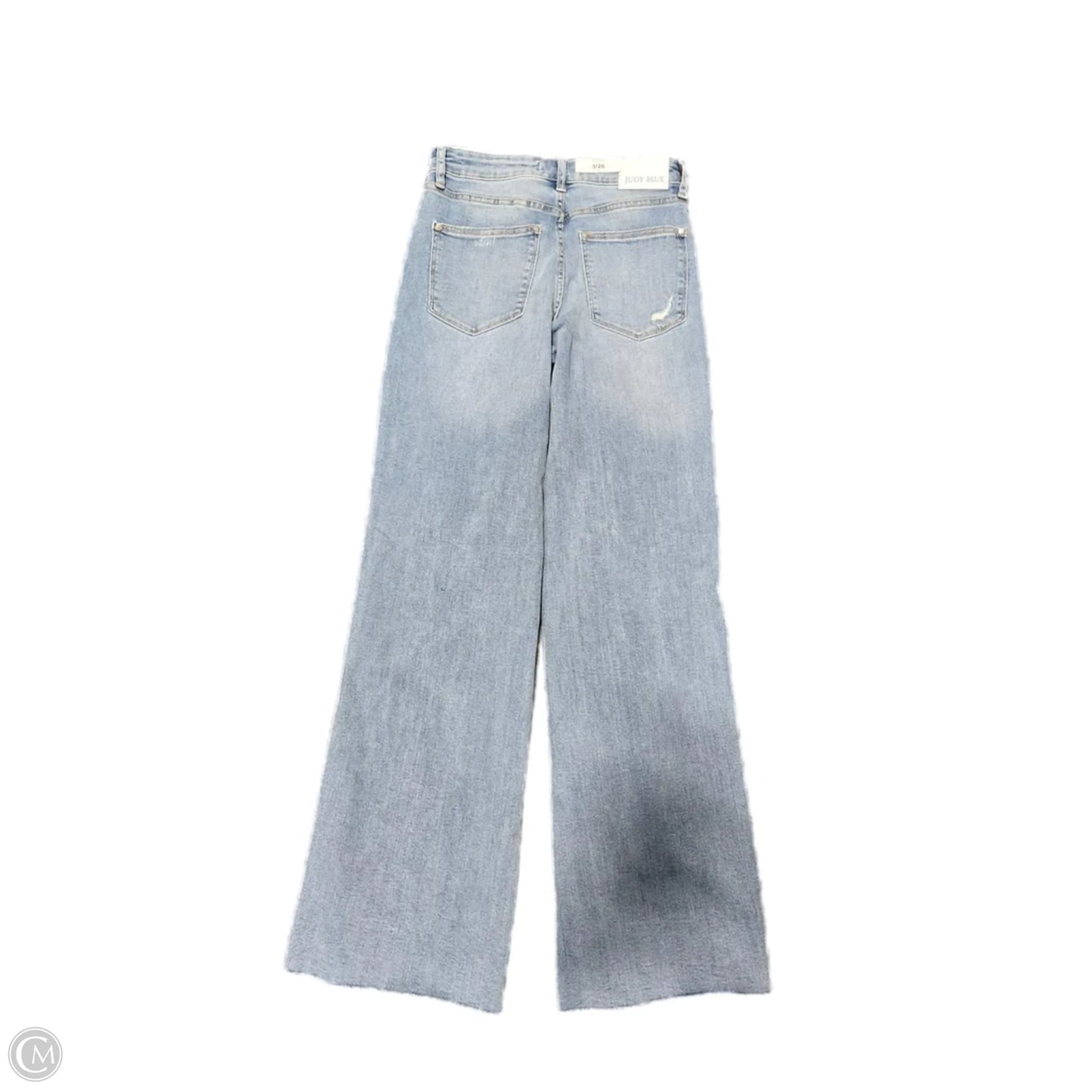 Jeans Wide Leg By Judy Blue In Black Denim, Size: 2