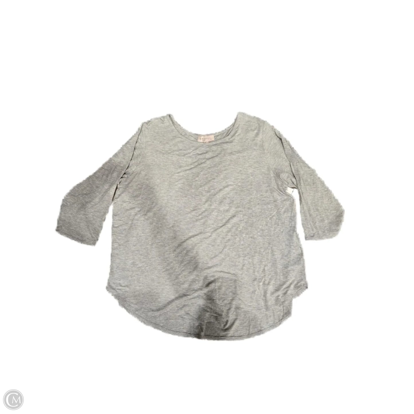 Top Long Sleeve By Philosophy In Grey, Size: 2x