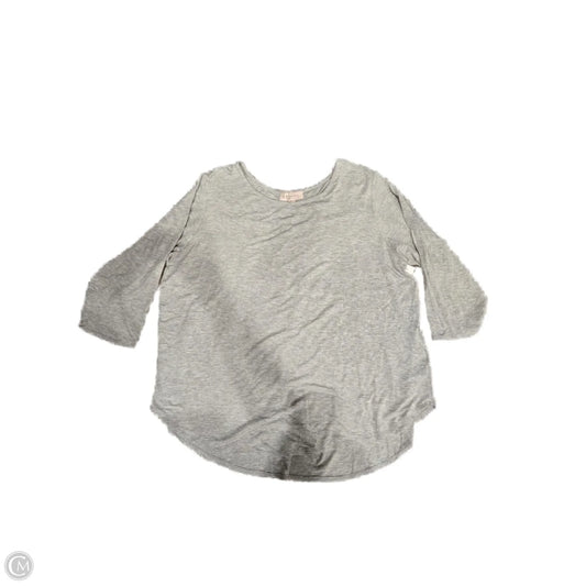 Top Long Sleeve By Philosophy In Grey, Size: 2x