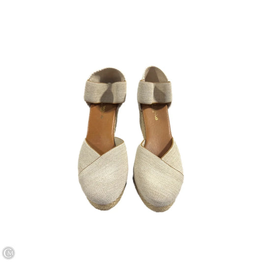Shoes Heels Wedge By Cme In Beige, Size: 10