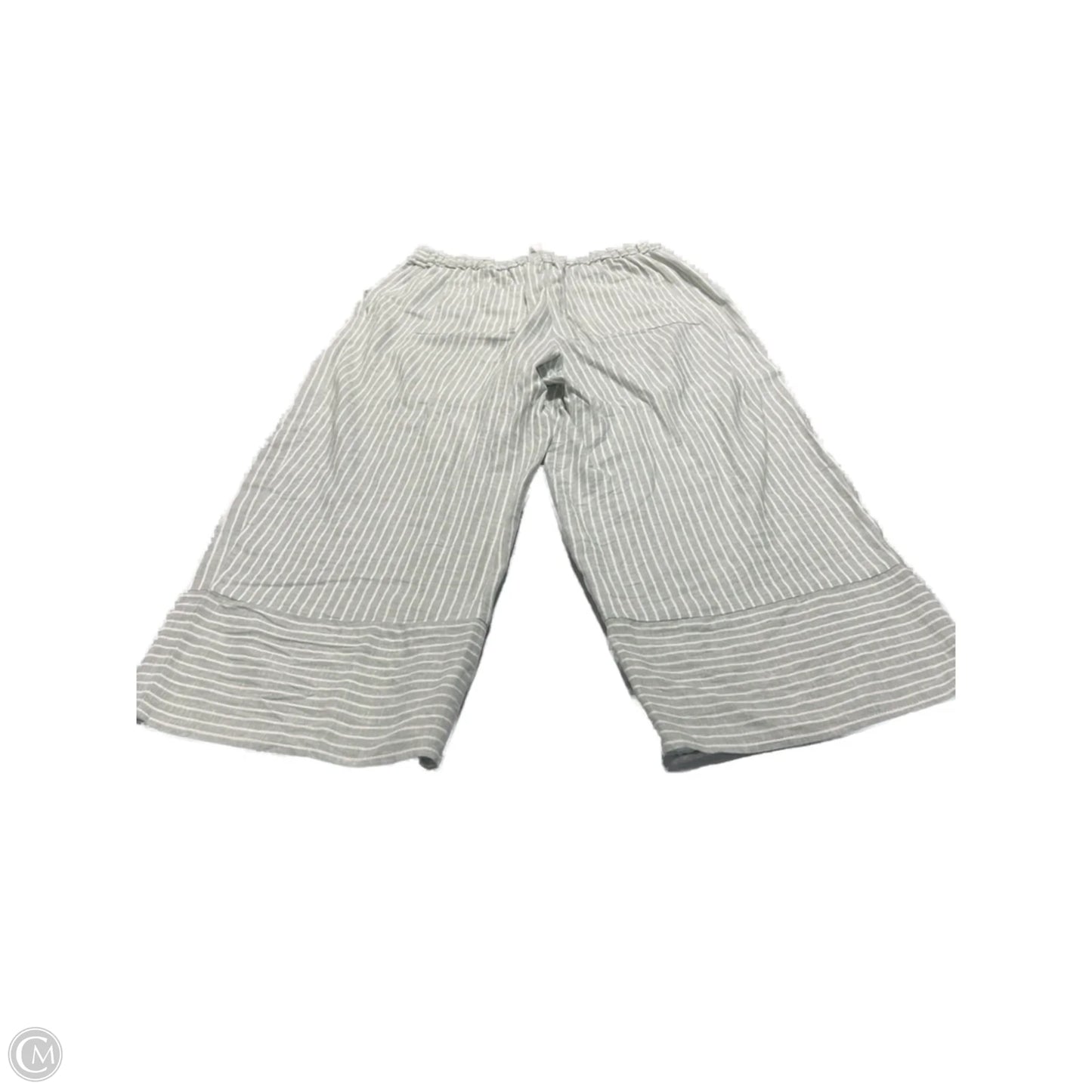 Pants Linen By Cme In Green & White, Size: 8