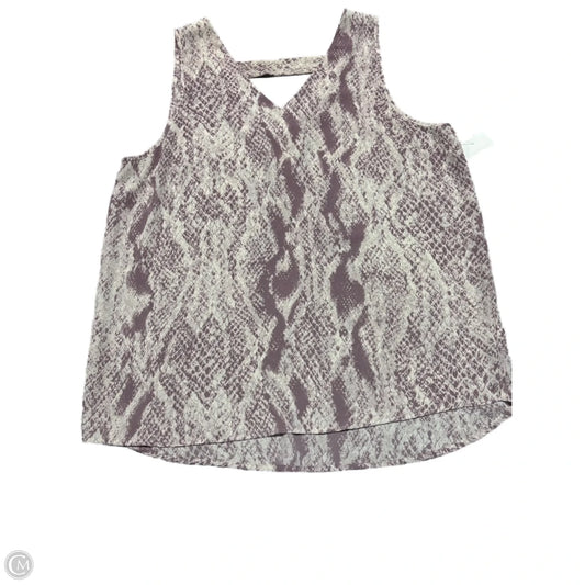 Tank Top By Maurices In Cream & Purple, Size: Xl