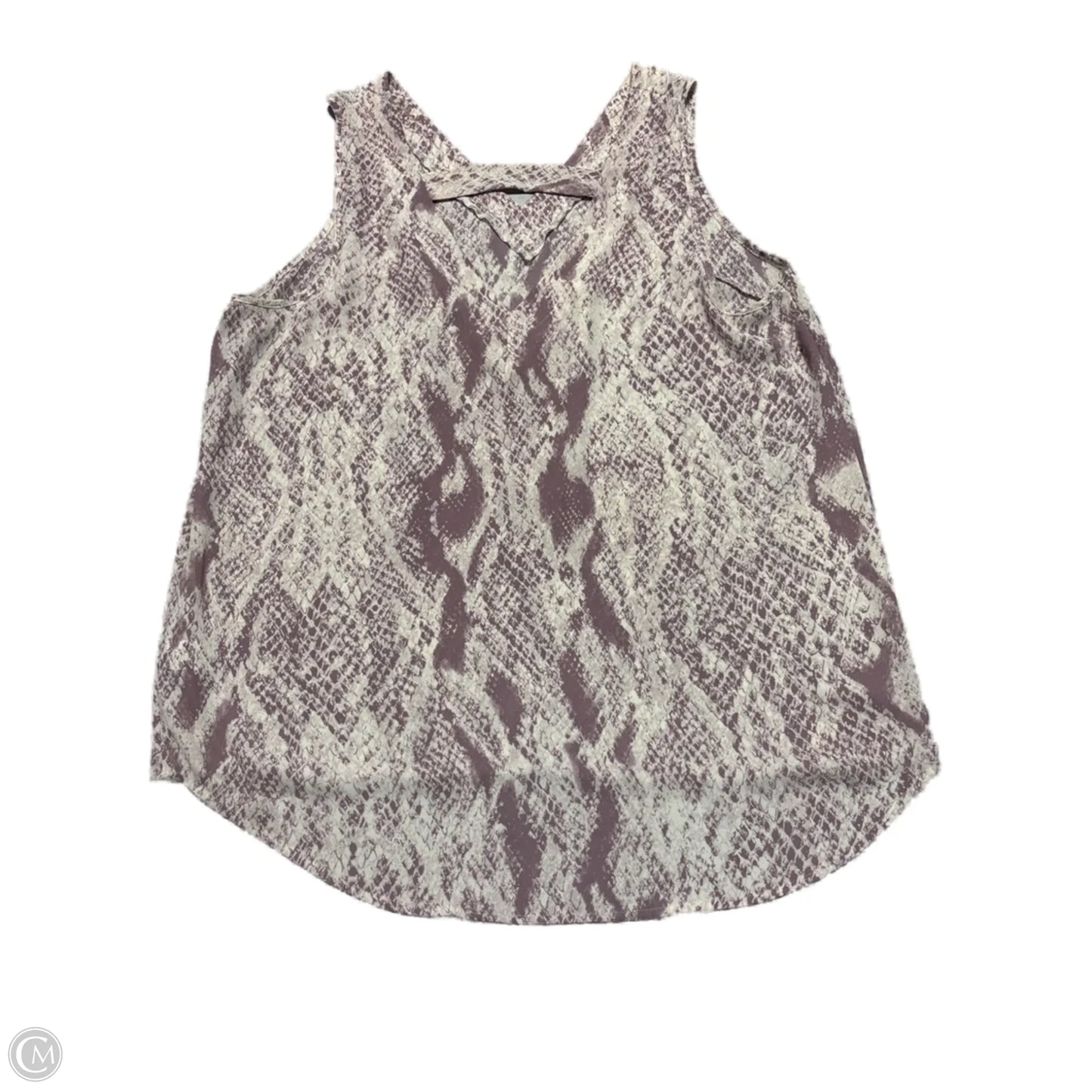Tank Top By Maurices In Cream & Purple, Size: Xl