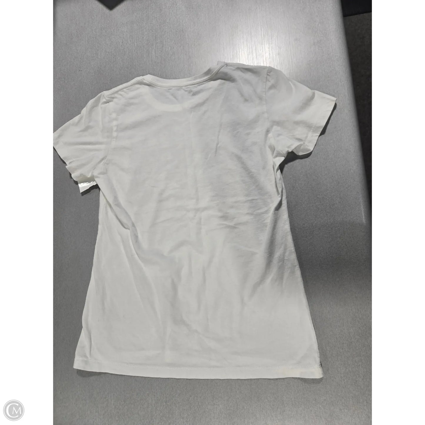Top Short Sleeve Basic By Cme In White, Size: M