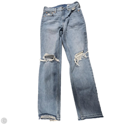 Jeans Straight By Gap In Blue Denim, Size: 2