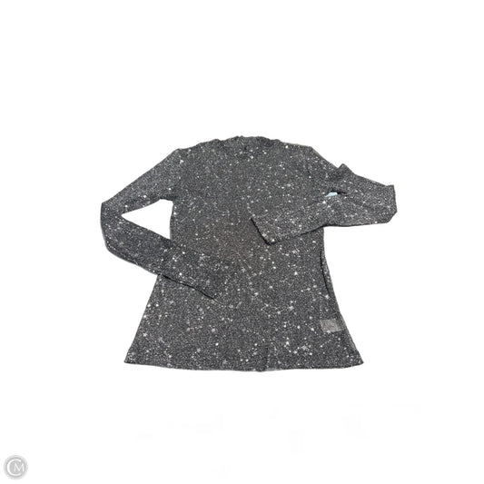 Top Long Sleeve By Mangopop In Black & Silver, Size: M