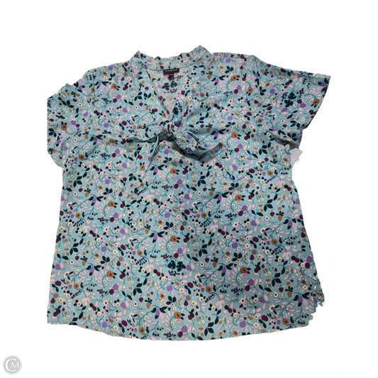 Top Short Sleeve By Talbots In Floral Print, Size: L