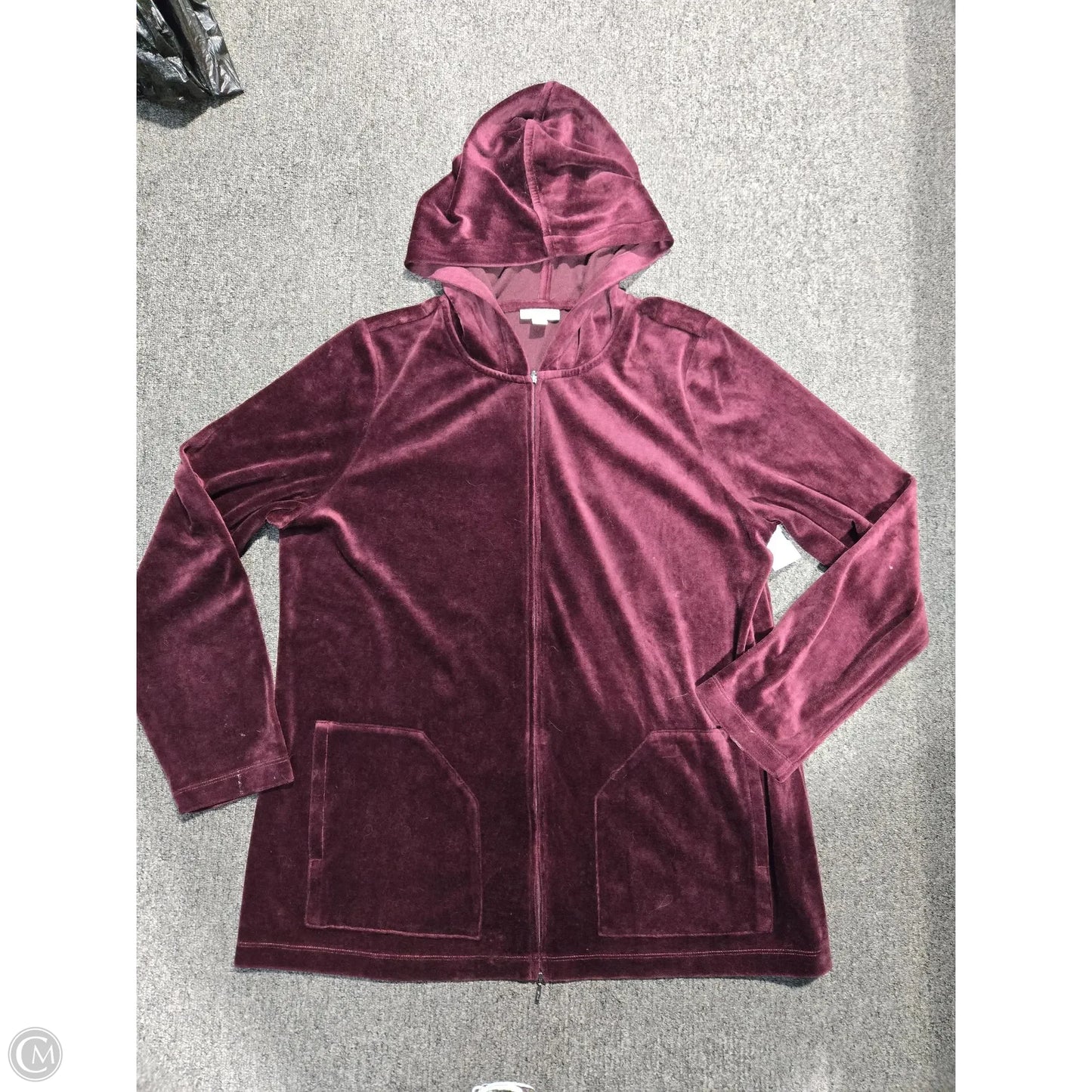 Top Long Sleeve By Pure Jill In Maroon, Size: L