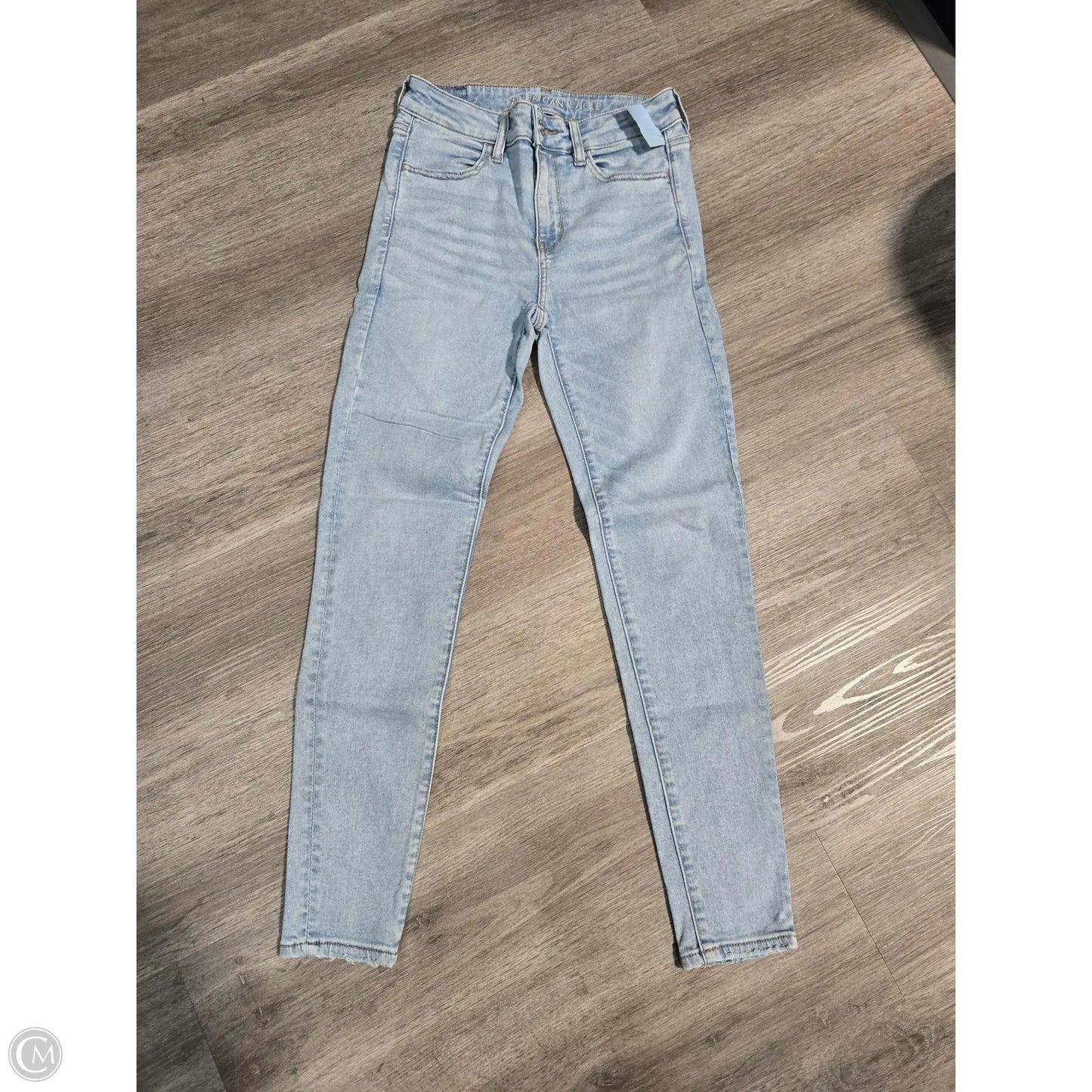 Jeans Skinny By American Eagle In Blue Denim, Size: 6