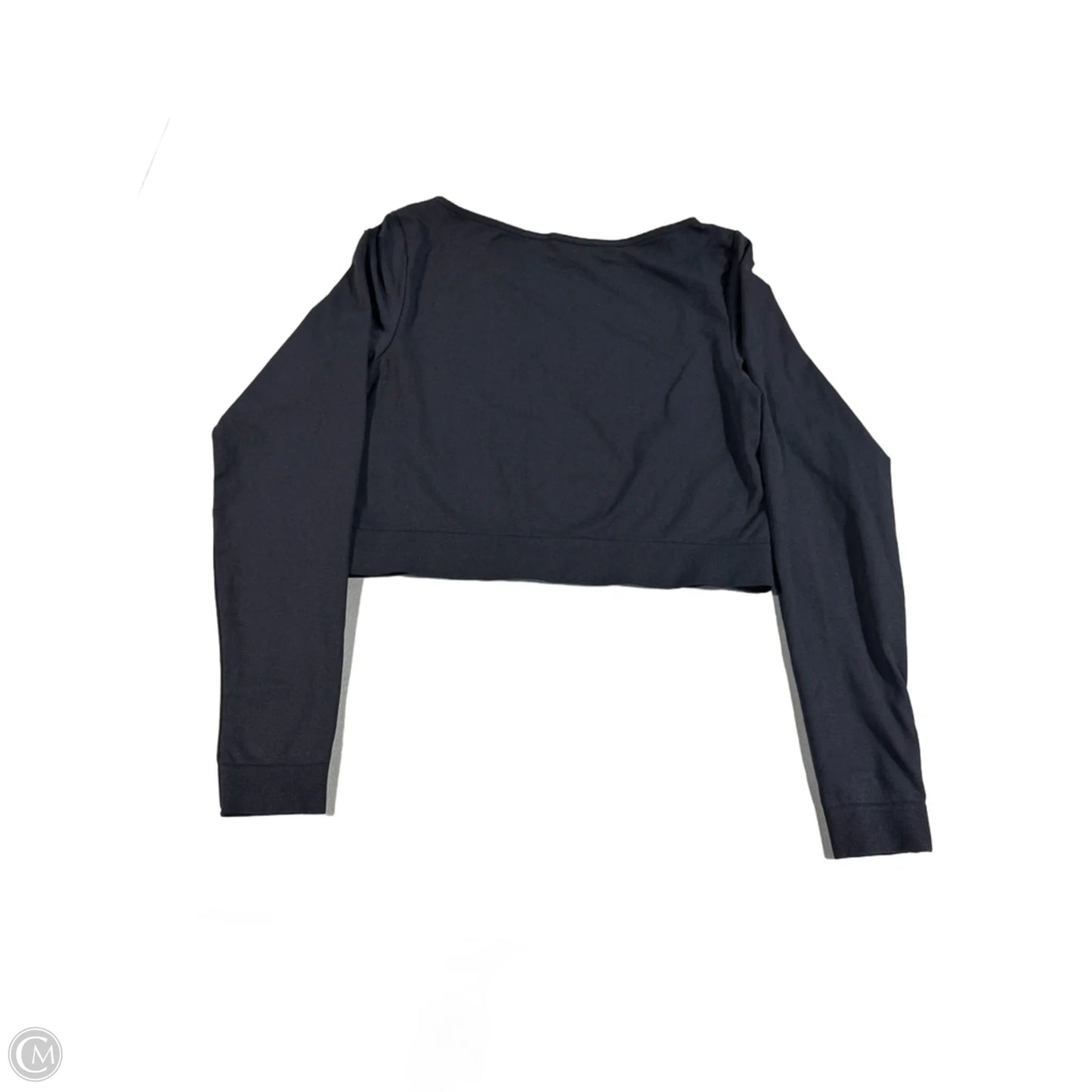 Athletic Top Long Sleeve Collar By H&m In Black, Size: M