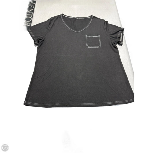 Top Short Sleeve By Cme In Black, Size: Xxl