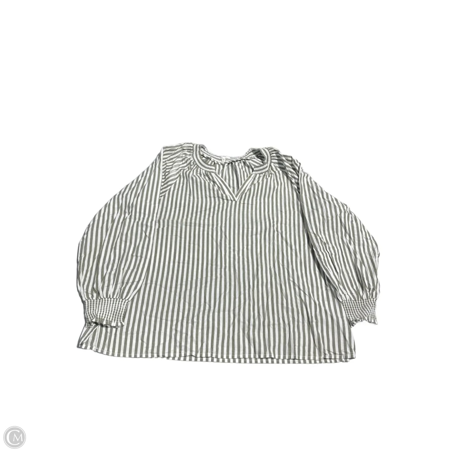 Top Long Sleeve By Maurices In Striped Pattern, Size: Xxl