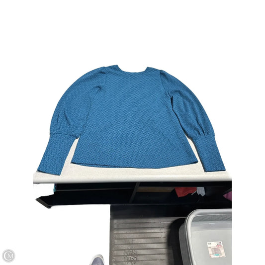 Top Long Sleeve By Cme In Blue, Size: L