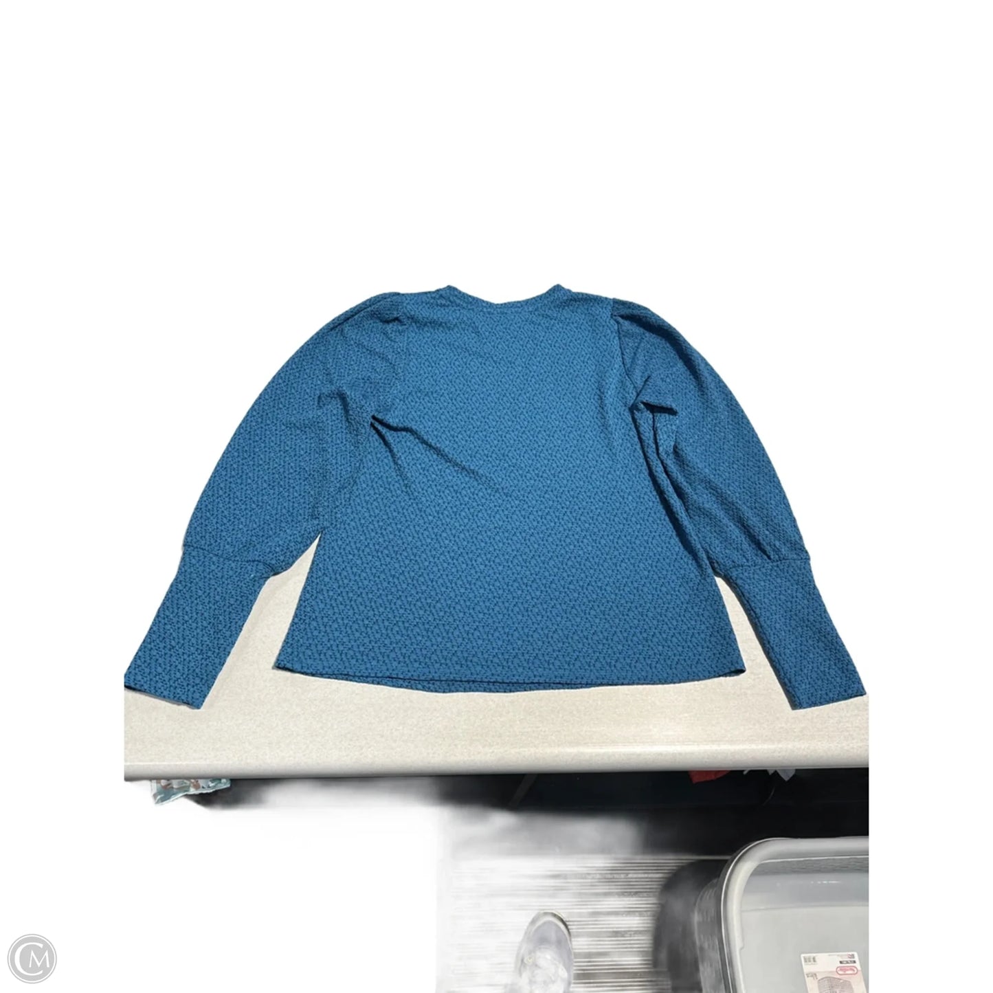 Top Long Sleeve By Cme In Blue, Size: L