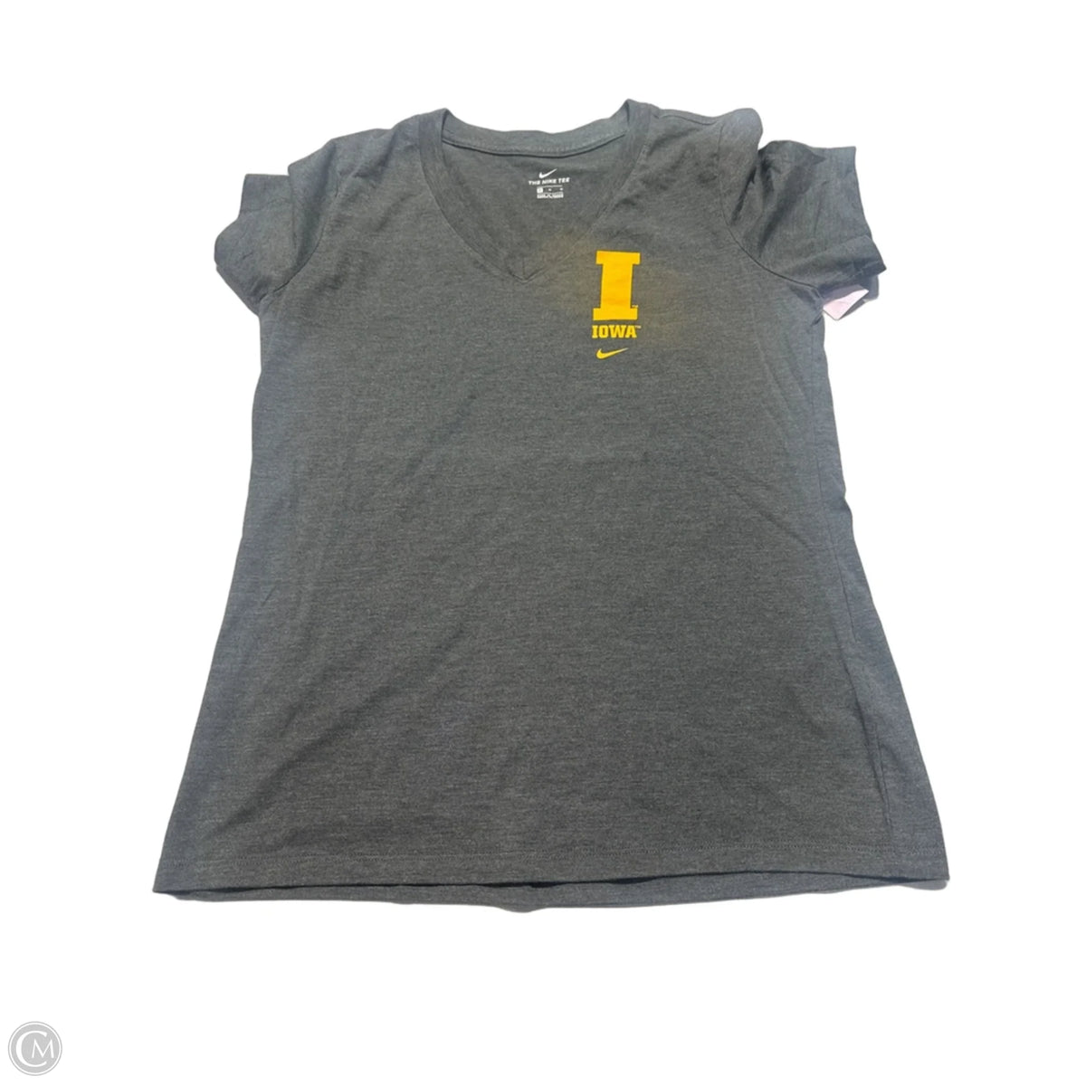 Top Short Sleeve By Nike In Grey, Size: M