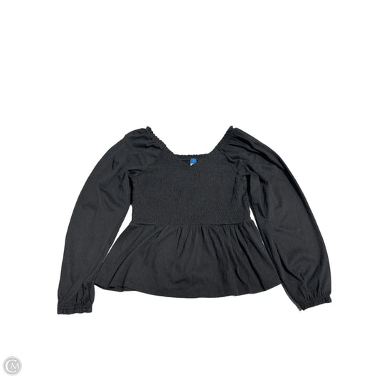 Top Long Sleeve By Old Navy In Black, Size: M