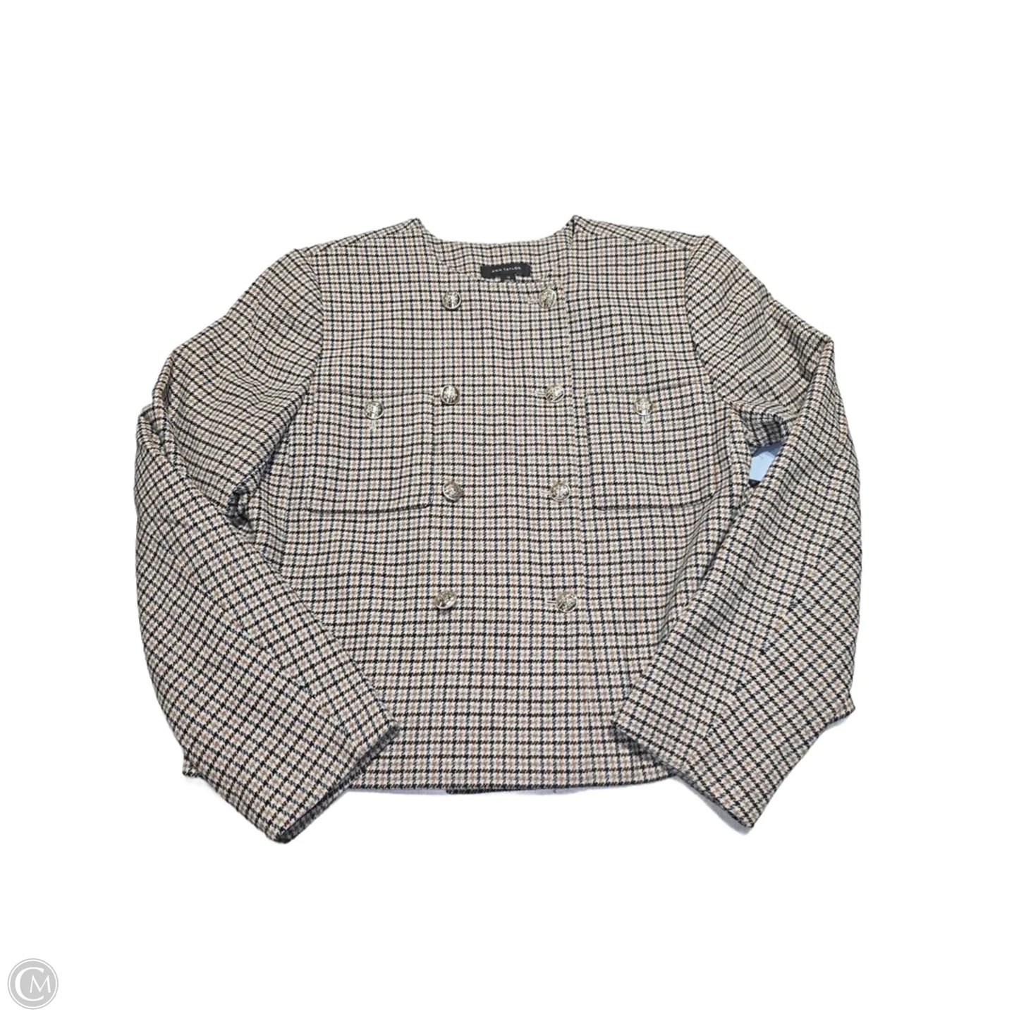 Sweater By Ann Taylor In Black & Cream, Size: 14