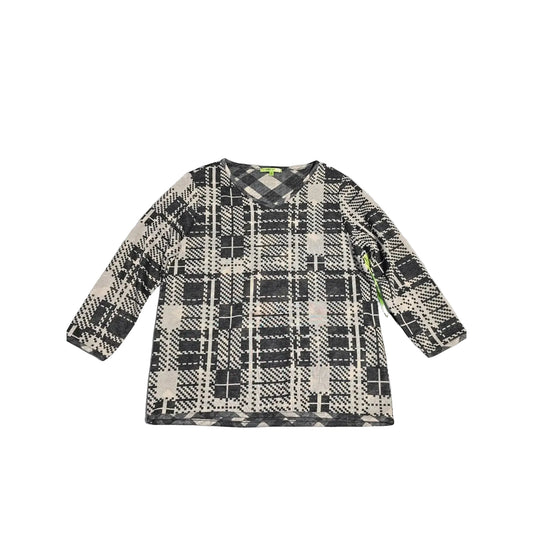 Top Long Sleeve By Cmc In Black & Tan, Size: S
