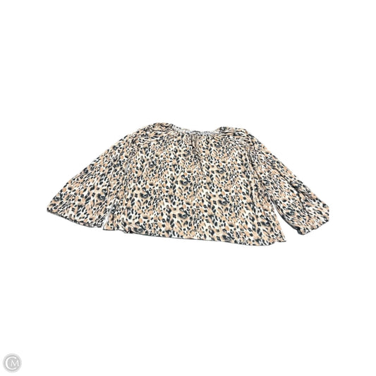Top Long Sleeve By Cmf In Animal Print, Size: Xxl