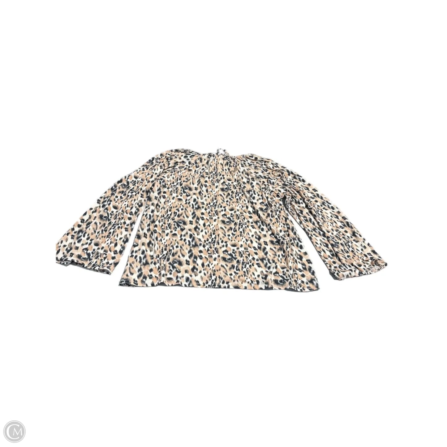 Top Long Sleeve By Cmf In Animal Print, Size: Xxl
