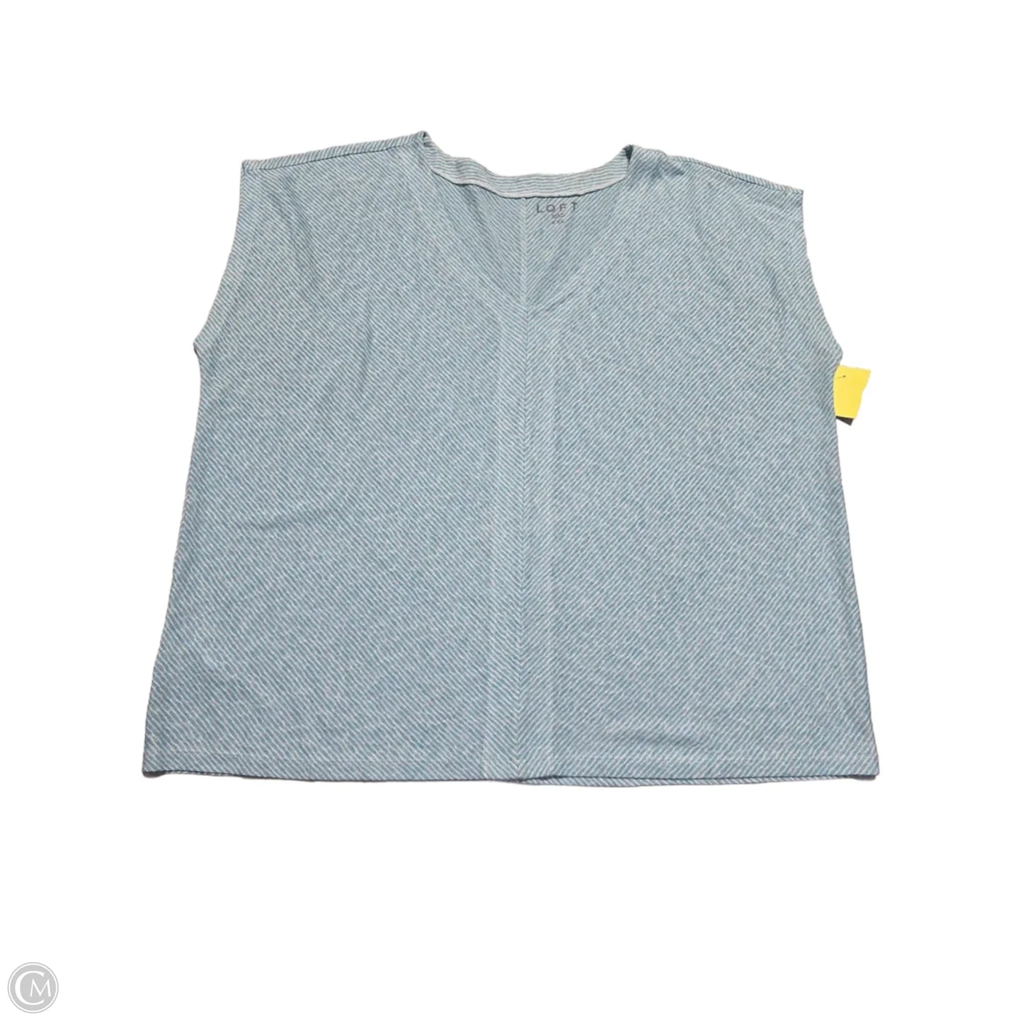 Top Sleeveless By Loft In Striped Pattern, Size: Xxl