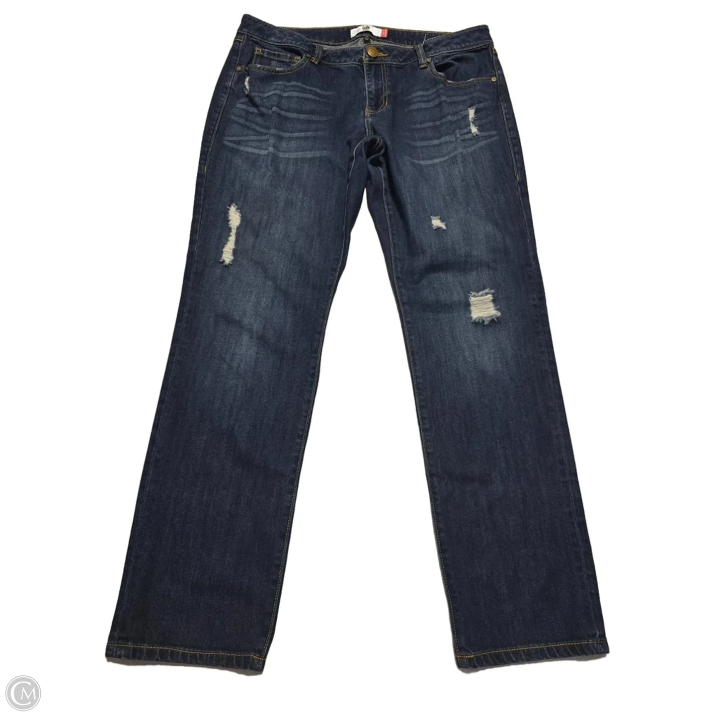 Jeans Boyfriend By Cabi In Blue Denim, Size: 12