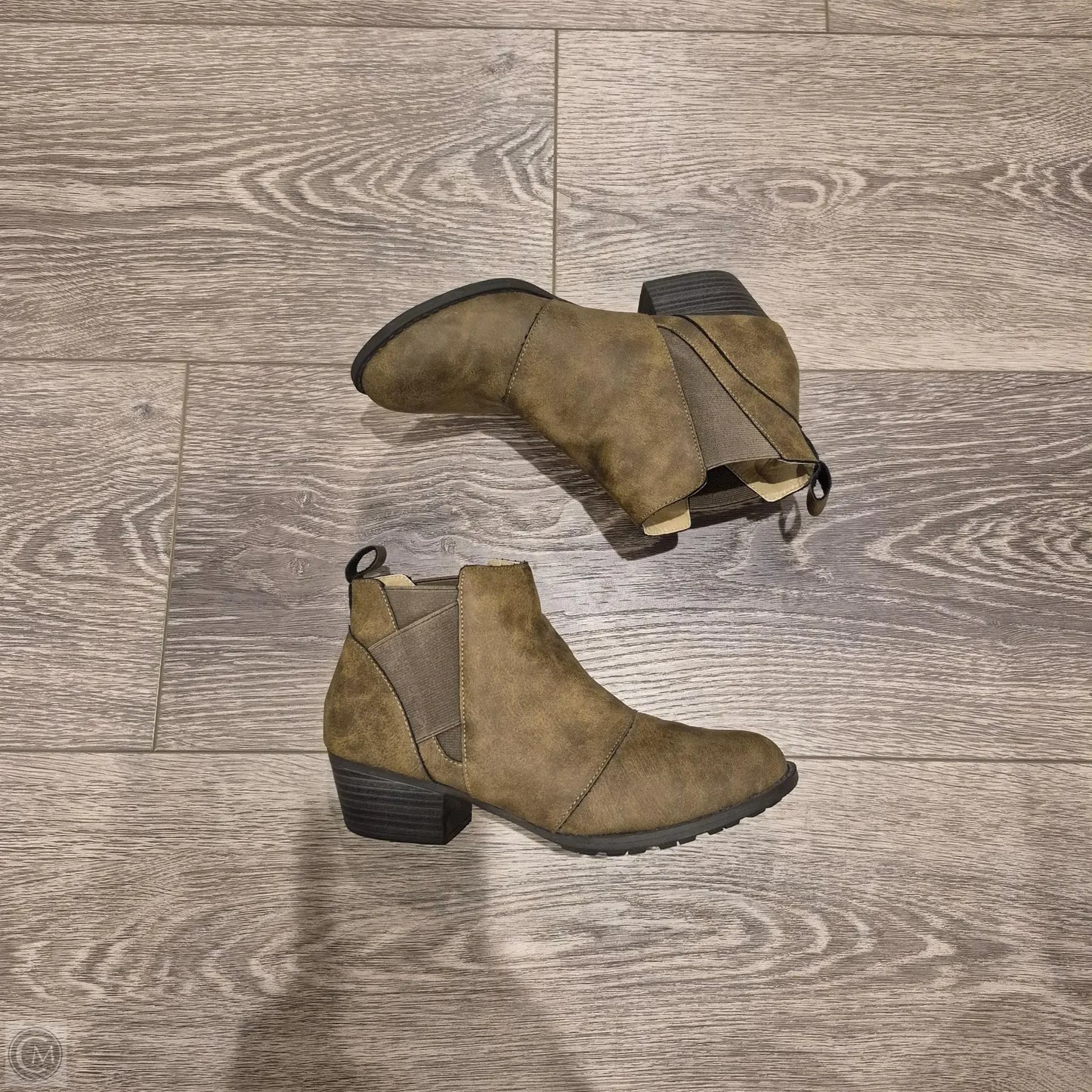 Boots Ankle Heels By Jambu In Brown, Size: 7.5