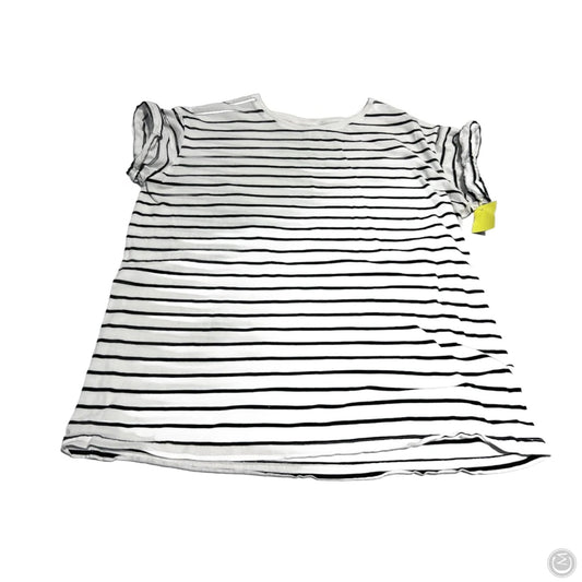 Top Short Sleeve By Divided In Striped Pattern, Size: M