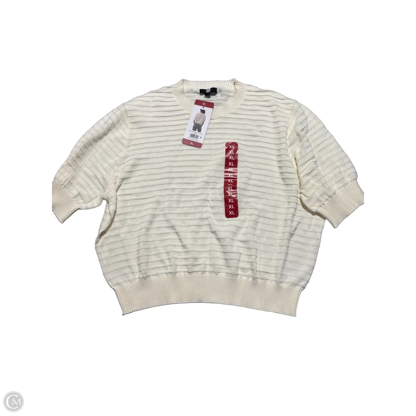 Top Short Sleeve By Cmc In Cream, Size: Xl