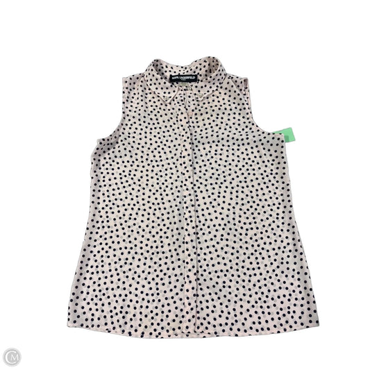 Top Sleeveless Designer By Karl Lagerfeld In Polkadot Pattern, Size: S