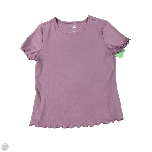 Top Short Sleeve By So In Purple, Size: L